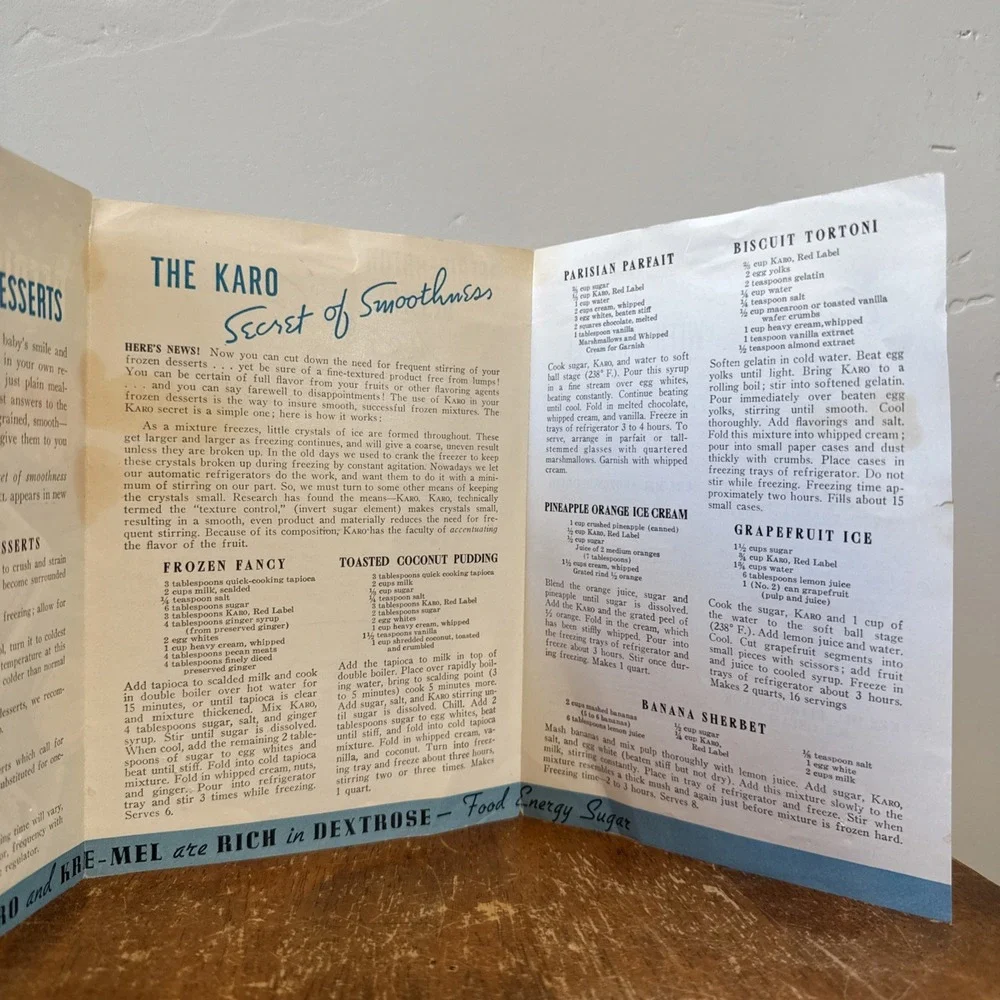 Refrigerator‎ Desserts Maybe Sauce-y! Recipe Pamphlet Ice Cream MAZOLA A-148-10